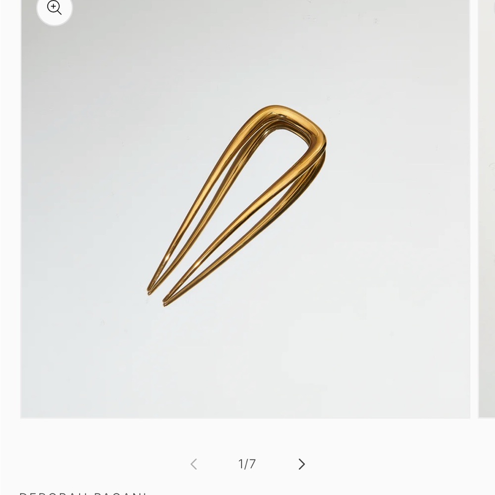 Deborah Pagani gold hair pin size small